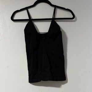Free People Black Women's Tank with sheer front